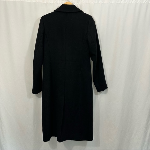 Avec Les Filles Wool Double Breasted Long Tailored Jacket in Black - Picture 6 of 11